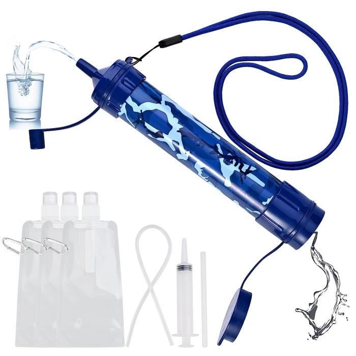 Filtre à Eau Bachgold Double Filtration - Élimine 99,99% Virus/bactéries - Pour Camping, Randonnée