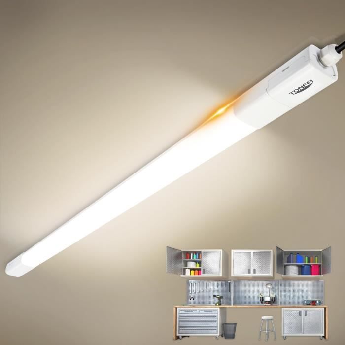 Lampe LED pour locaux humides Blanc neutre Atelier Plafonnier Garage 120cm  36W