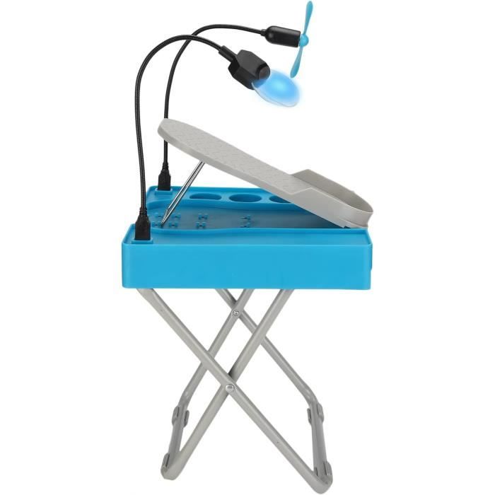 Repose-Pieds Pour Pédicure Avec Lumière LED Et Ventilateur De Séchage - Confort Salon à Domicile, Réglable Et Antidérapant