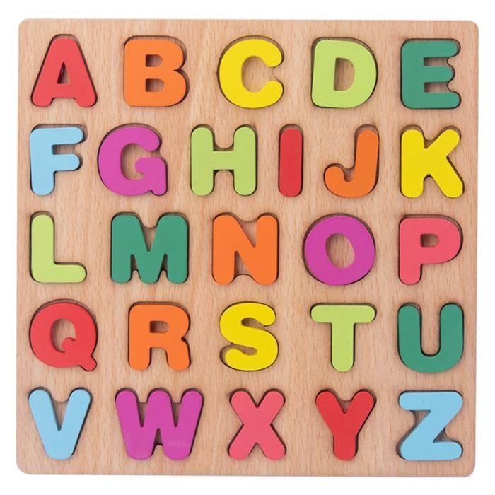 Puzzles en bois pour tout-petits, lot de 6 puzzles animaux et 1 lot de  puzzle alphabet jouets éducatifs cadeaux pour enfants tout-petits de 1 à 3  ans