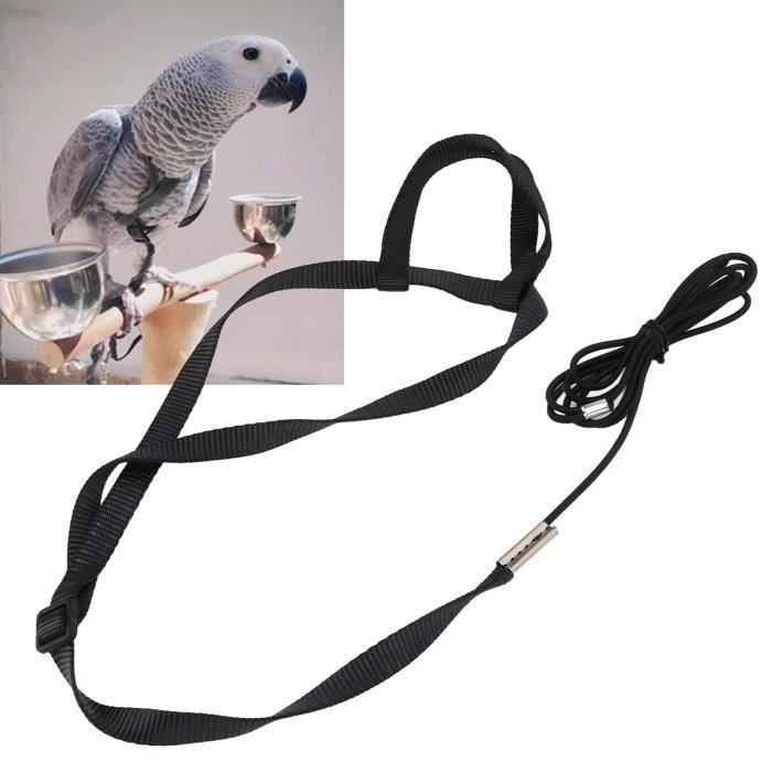 Comparer les prix de VGEBY corde volante de perroquet VGEBY Laisse de harnais d'oiseau Parrot Rope Corde élastique pour animalerie jouet Noir XL