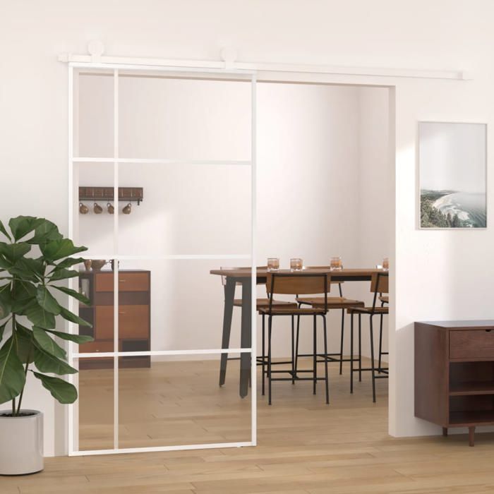 vidaXL Porte coulissante 102 5x205 cm Doré - vue 5