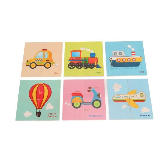 Puzzle Magnétique ASTARON – 51 Pièces, 60 Autocollants, Thème Circulation, 3 En 1, éducatif – Voyage, Voiture, Avion