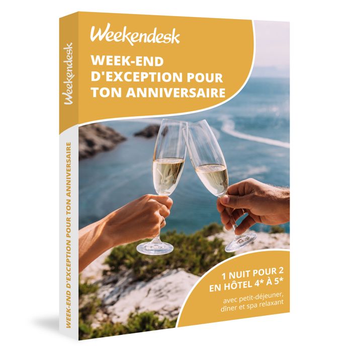 Weekendesk Coffret cadeau Weekend VIP d'anniversaire 1 nuit pour