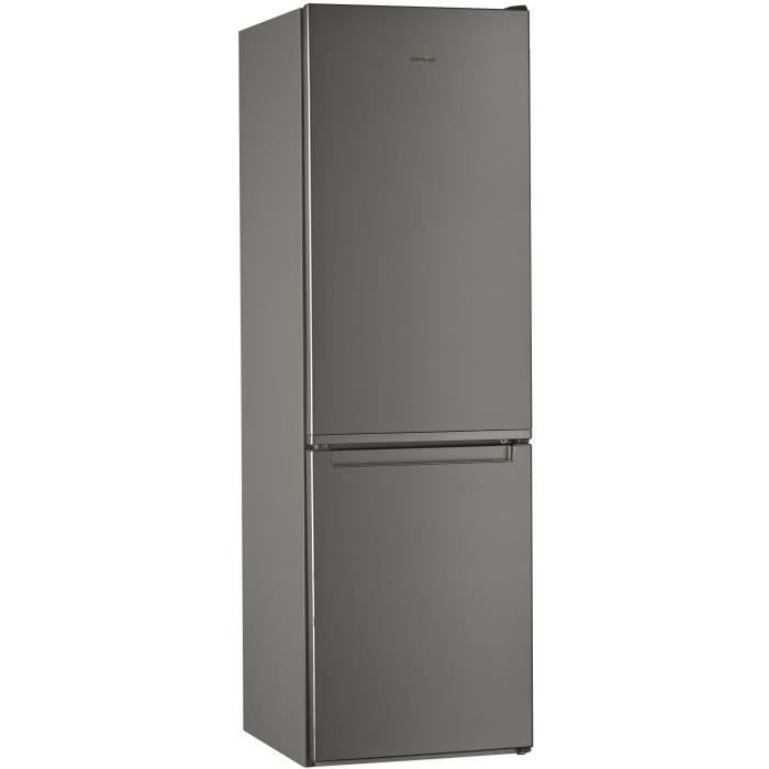 Réfrigérateur congélateur bas - WHIRLPOOL W5821EOX2 - 339 L (228L +97 L) - Froid statique - L59,5 cm x H 188,8 cm - Optic inox