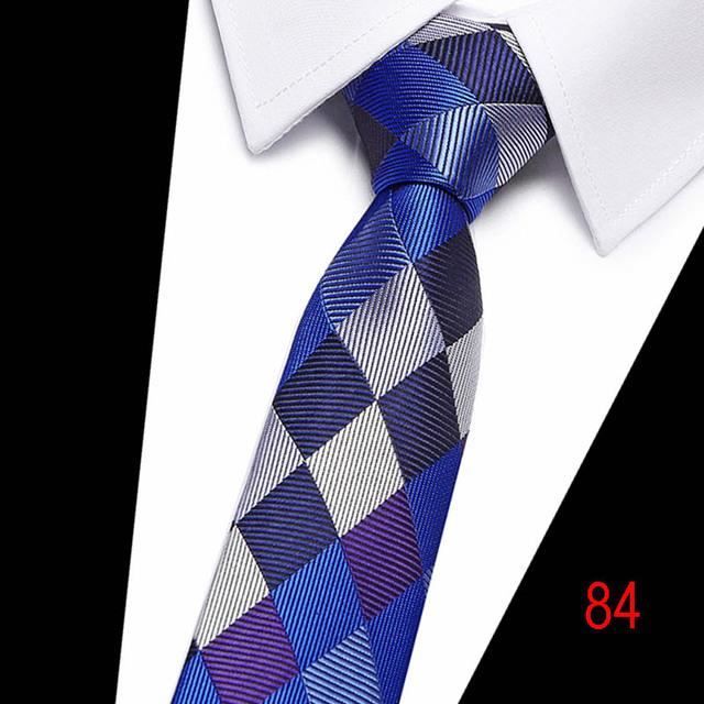 HISDERN Cravate Homme Et Mouchoir - Ensemble 2 Pièces à Carreaux - Soie - Pour Mariage, Bureau - Plusieurs Coloris