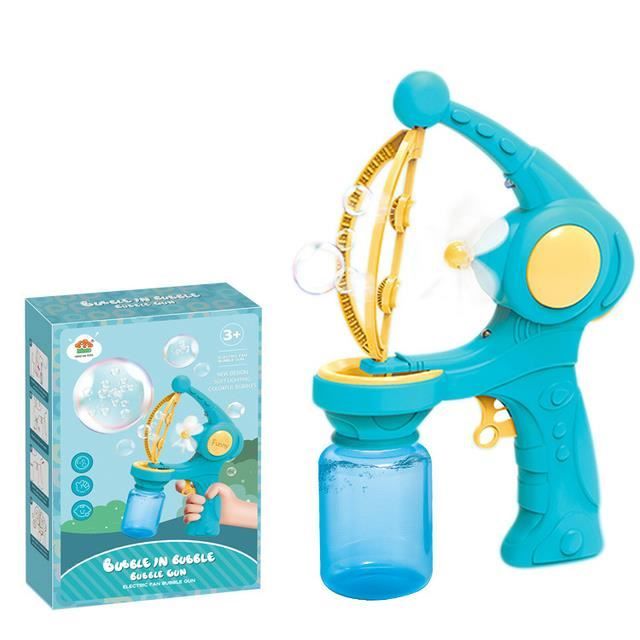 Pistolet à Bulles Automatique Pour Enfants – 1000 Bulles/min, 2 Bouteilles De Solution, Requin Ou Camion, 3-12 Ans