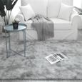 120X160CM Tapis de sol antidérapant en peluche, pour salon, Table et lit, Style nordique|gris clair*CD005-1
