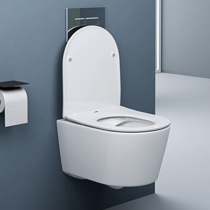 Abattant Wc Carré, Siège De Toilette Avec Fonction De Fermeture Douce,  Abattant De Toilette Avec Fixation Rapide Et Supérieur[u490] - Cdiscount  Bricolage