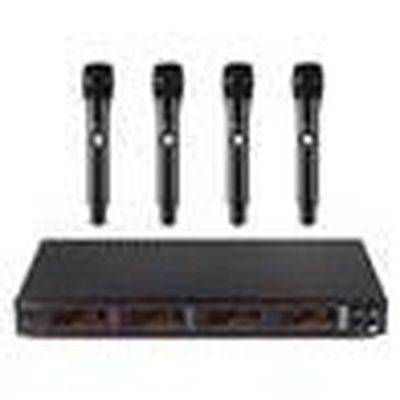 Système Micro Sans Fil UHF 4 Micros - 100 Canaux, Récepteur Rack, Parfait Concerts - 6