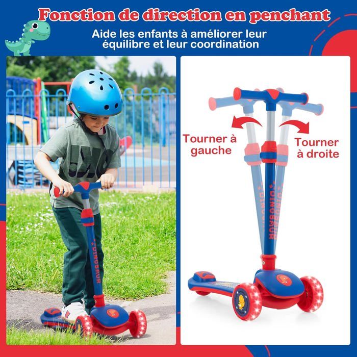 Trottinette Pliable 6 Pouces – Roues PU 145x30 Mm – ABEC 5 – Poids Max 100 Kg – Stitch Bleu