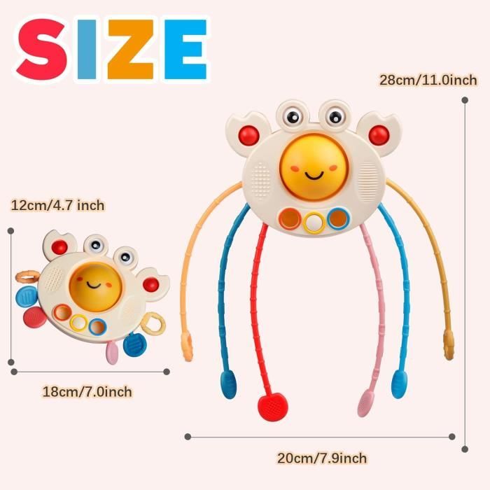 Jouet de bain pour bébé à partir de 3 mois en silicone - Jouet de dentition  télécommandé - Jouet pour bébé - Télécommande - Anneaux de dentition en