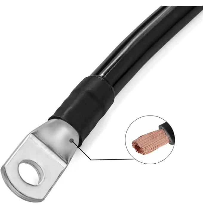EXODA Câble Batterie 100 Cm Cuivre 35 Mm² Avec Cosses M10 – Puissance Maximale Et Fiabilité Allemande