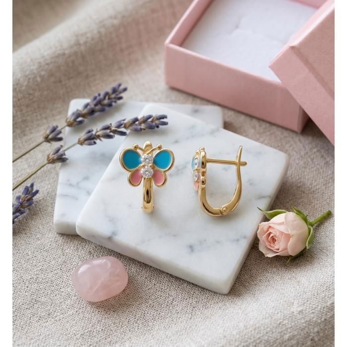 Lot De 3 Boucles Pour Vêtements En Laiton Avec Perle Turquoise - Occasion, état Correct