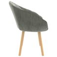 JM 1pc Chaise de salle à manger Design Scandinave Gris clair Velours 62x58x76cm|9956-2