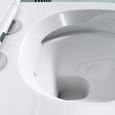 WC suspendu blanc céramique Sogood Aix306 toilette abattant silencieux avec frein de chute 37x49x30cm-2
