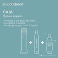 SodaStream GAIA Machine à Eau Pétillante - Pack 1 Bouteille 1L Compatible Lave-Vaisselle + 1 Recharge de Gaz 60L à Clipser - Noire-2
