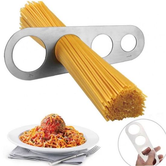 Sanzenling Argent Mesure précisément et Facilement Les pâtes en Acier Inoxydable Spaghetti Mesureur Mesurer Outil Gadget de Cuisine 