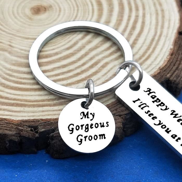 Porte cl s Groom Gifts from Bride Wedding Day Cadeau pour