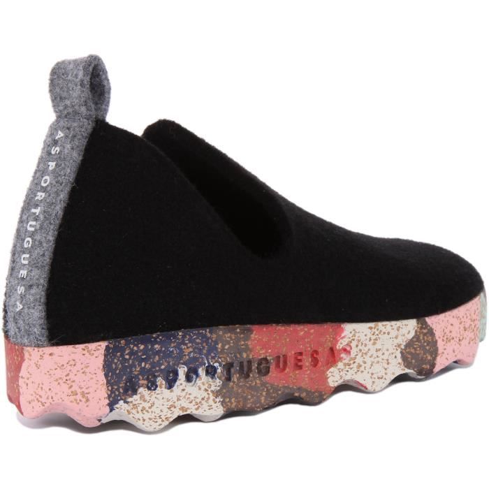 Chaussures a semelle en liege pour femmes Asportuguesas City Noir Multicolore Taille 39 Noir multicolore Cdiscount