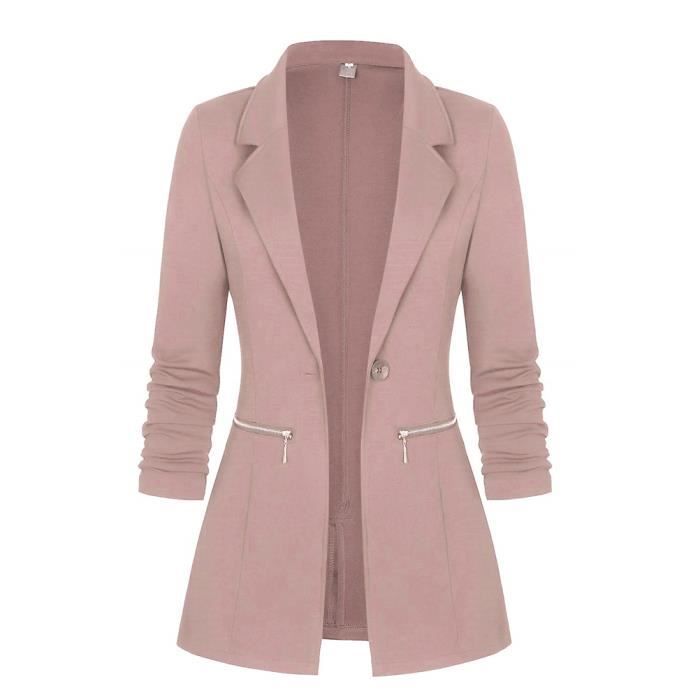 Blazer Femme Chic Et Élégant - Veste Tailleur Cintrée Pour Bureau, Cérémonie, Style Décontracté - Plusieurs Modèles Et Matières