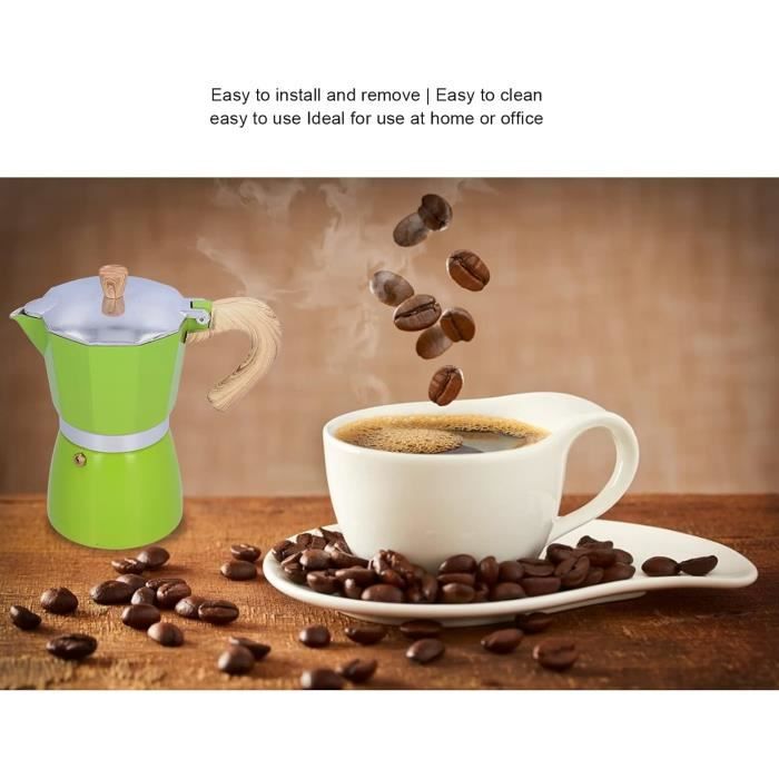 Cafetière Moka 1 Tasse - Acier Inoxydable, Style Italien - Pour Café Expresso à La Maison Ou En Camping - Avec Tasse Incluse