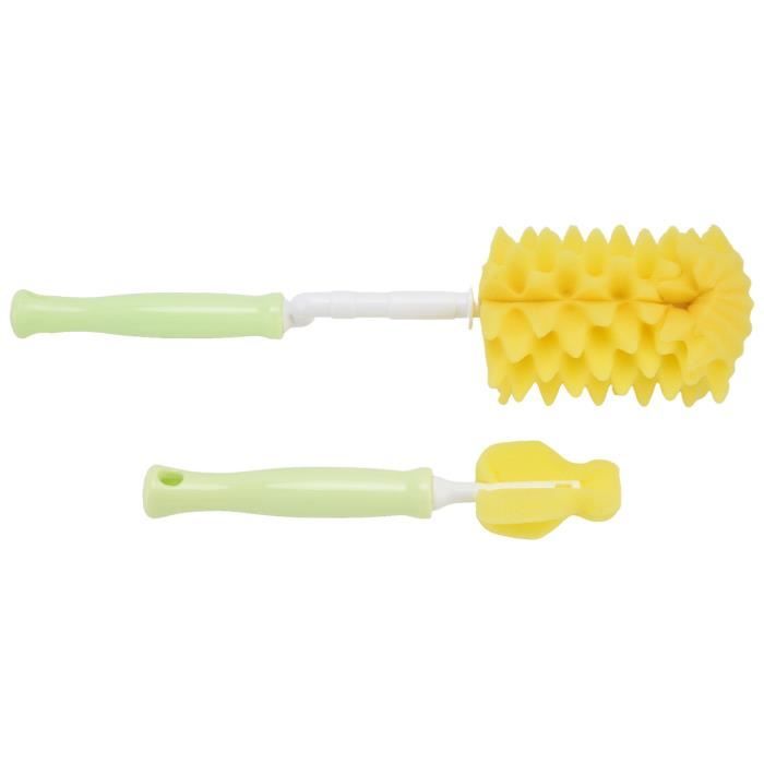 LAOA 2 Pièces Brosse Gobelet Brosse à Vaisselle Brosse De Nettoyage De Bouteille Brosse Lave Bouteille Brosse A Biberon Brosse Pichet Epurateur De Bouteille Deau Long Goupillon Eponge 85450368