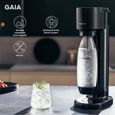 SodaStream GAIA Machine à Eau Pétillante - Pack 1 Bouteille 1L Compatible Lave-Vaisselle + 1 Recharge de Gaz 60L à Clipser - Noire-3