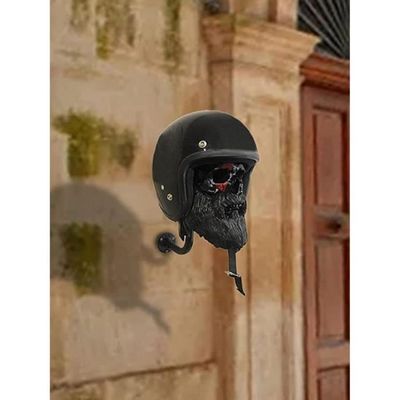 Support Casque Moto Motofans - Piston Alliage Aluminium, Rotation 180°, Fixation Murale