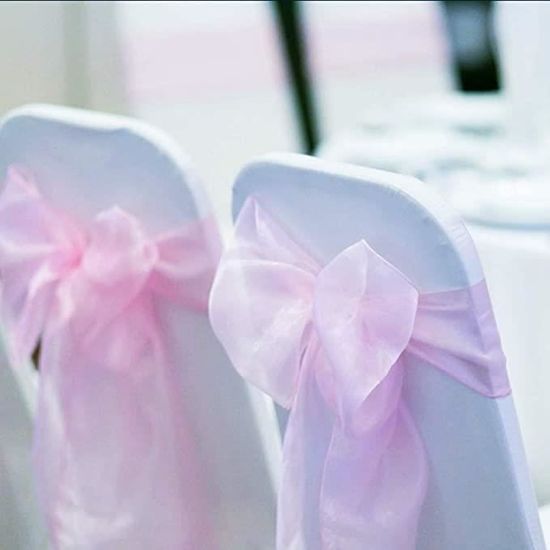 Organza Chaise avec nœud de ruban pour Mariage Banquet Fête Decor Events 50 Light Turquoise
