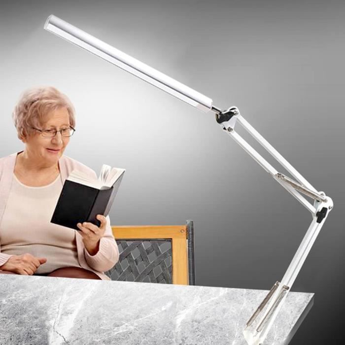 Lampe de bureau LED avec pince, lampe de lecture pliante longue protection  des yeux, 3 modes de couleur à intensité variable, lampe - Cdiscount Maison