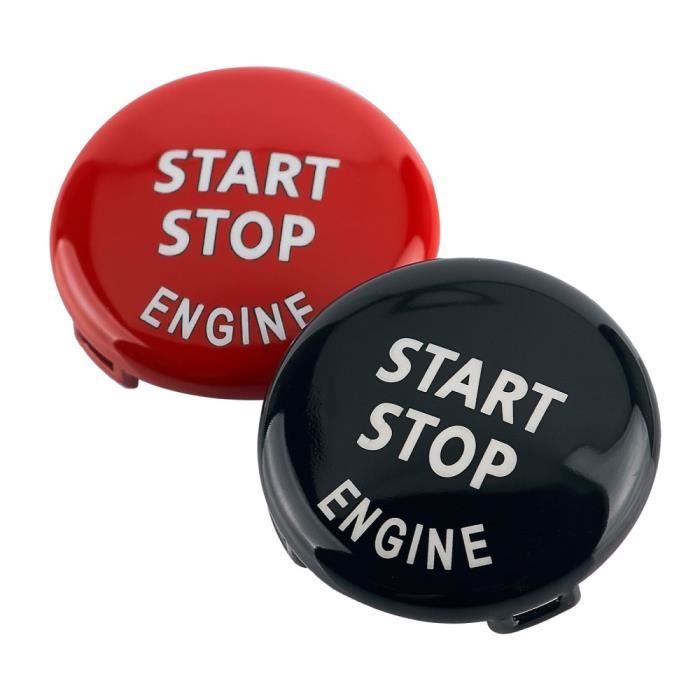 Couvercle de protection du bouton-poussoir de clé de démarrage du moteur de  voiture (bleu)