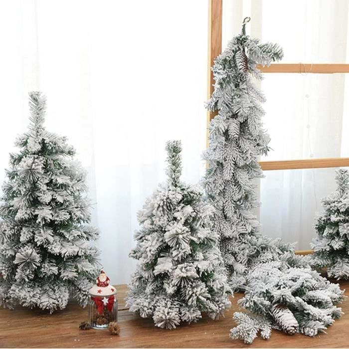 Mini Sapin De Noël Artificiel Blanc 45 Cm - Déco De Table Festive Pour Maison, Bureau, Mariage