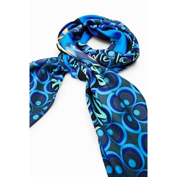 Foulard femme Desigual Bola 140 bleu noir Marque DESIGUAL