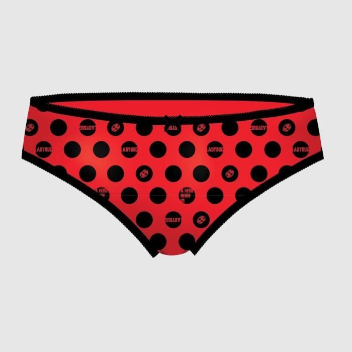 Lot de 6 Culottes Fille 100 Coton Miraculous MIR 4 SCX3 ASS2 56 Noir Cdiscount Pret a Porter