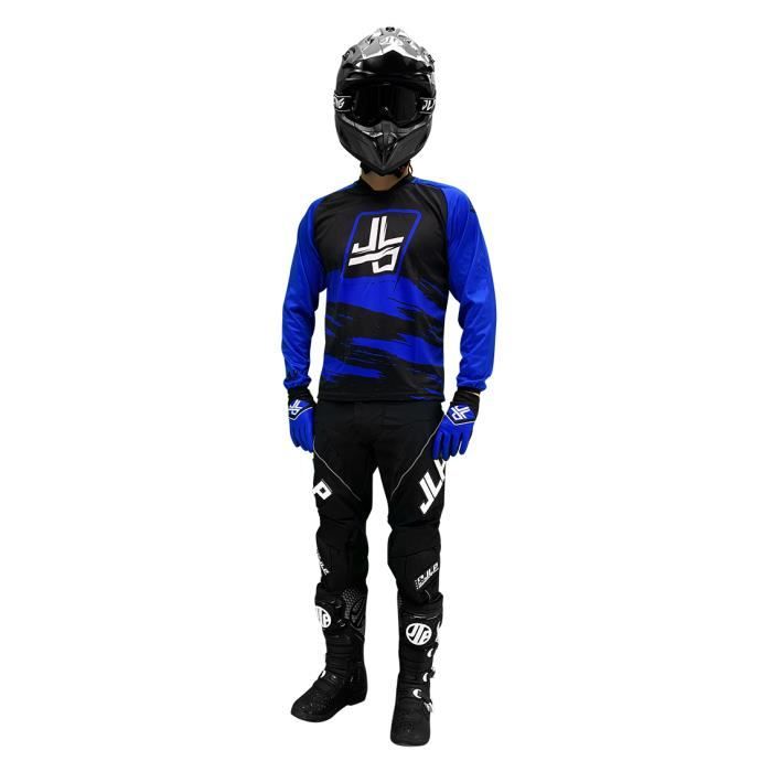 Tenue Complète Moto Cross Enfant - Pantalon + Maillot + Gants JLP Racing - Pour VTT, Quad, Enduro - Taille XL