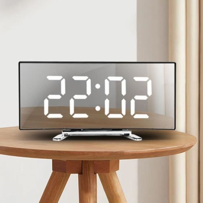 Réveil Chambre Bureau Voyage ORIA Réveil Voyage Numérique Pliable Grand Écran LCD - Date, Température, Rétroéclairage Et Alarme