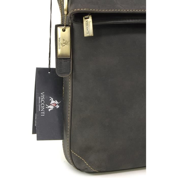 VISCONTI Cuir Veritable A4 en cuir Sac de Travail Sac Bandouliere Sac porte epaule Besace 18762 VENUS