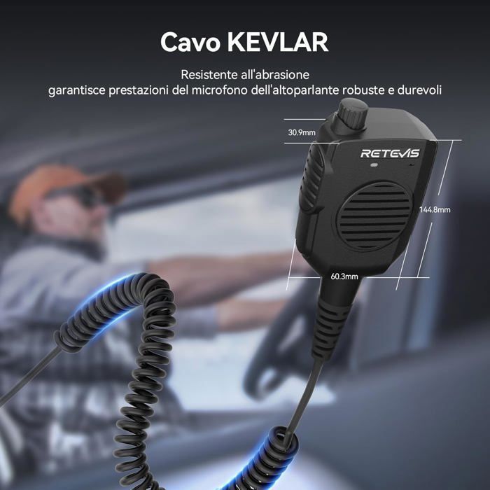 Retevis HM005 Haut-Parleur Microphone Épaule IP54 - Compatible HD1 RT29 NR630S Pour Talkie-Walkie