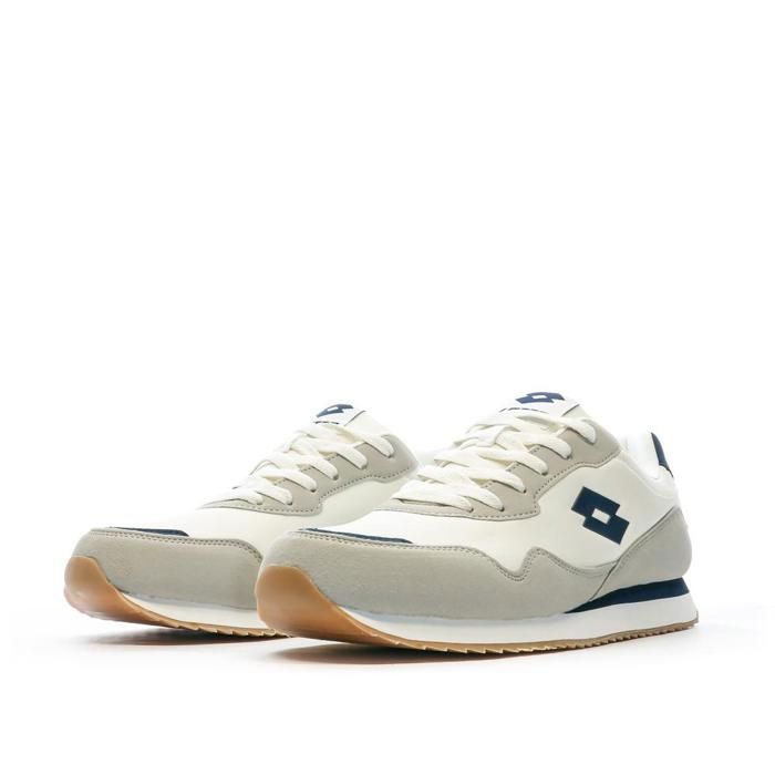 Baskets Blanches Homme Lotto Twenty Blanc Cdiscount Chaussures