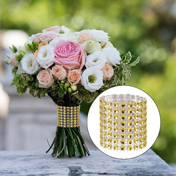 6 Bagues Ronds De Serviette En Diamant Blanc - Occasion Style Cocktail