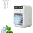 Mini Climatiseur Léger Compact Silencieux USB, pour Chambre/Bureau/Voiture/Voyage Dupcheliry
