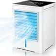 Refroidisseur portable, ventilateur mini USB trois en un, 3 niveaux de vitesse d'air + minuteur, écran tactile