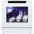 PULUOMIS Mini Lave-Vaisselle Pose Libre 10 Programmes avec Réservoir d'eau 5L d'eau, Commande tactile, Lumière LED, 45cm-0