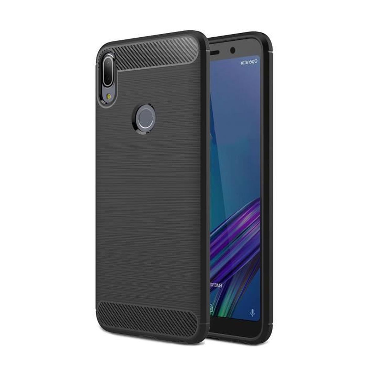 Custodia In Silicone TPU Morbido Per Asus Zenfone Max Pro M1 (ZB602KL/ ZB601KL) - Cover Sottile Opaca, Nero - 2