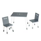 ROBA Ensemble Table + 2 Chaises Enfants - Rock Star Baby 3 - Table de Jeu et d'Apprentissage - Gris Foncé / Blanc