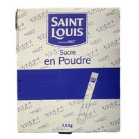 Saint Louis Sucre en Poudre les Bûchettes de 5g - Carton de 2,5kg - 3 Cartons