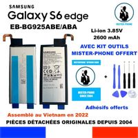 BATTERIE ORIGINALE SAMSUNG GALAXY S6 EDGE SM-G925 SERIES EB-BG925ABA EB-BG925ABE + KIT OUTILS MISTER-PHONE GENUINE BATTERY TOOLS