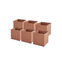 Contenitori 4 pz in Tessuto non Tessuto 28x28x28 cm Rosso 325219