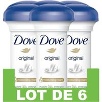 Dove Mushroom Original Cream Stick Deodorant Antiperspirant Alcohol Free Pour Elle Lot de 6 x 50 ml